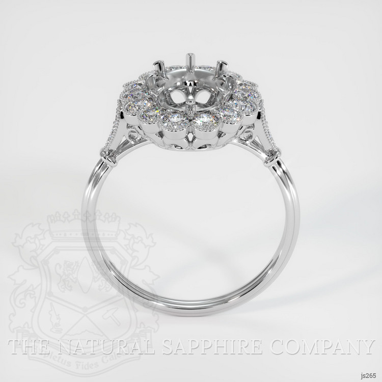 14K White Gold Antique Style Ring Setting