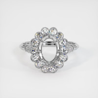 18K White Gold Antique Style Ring Setting Image