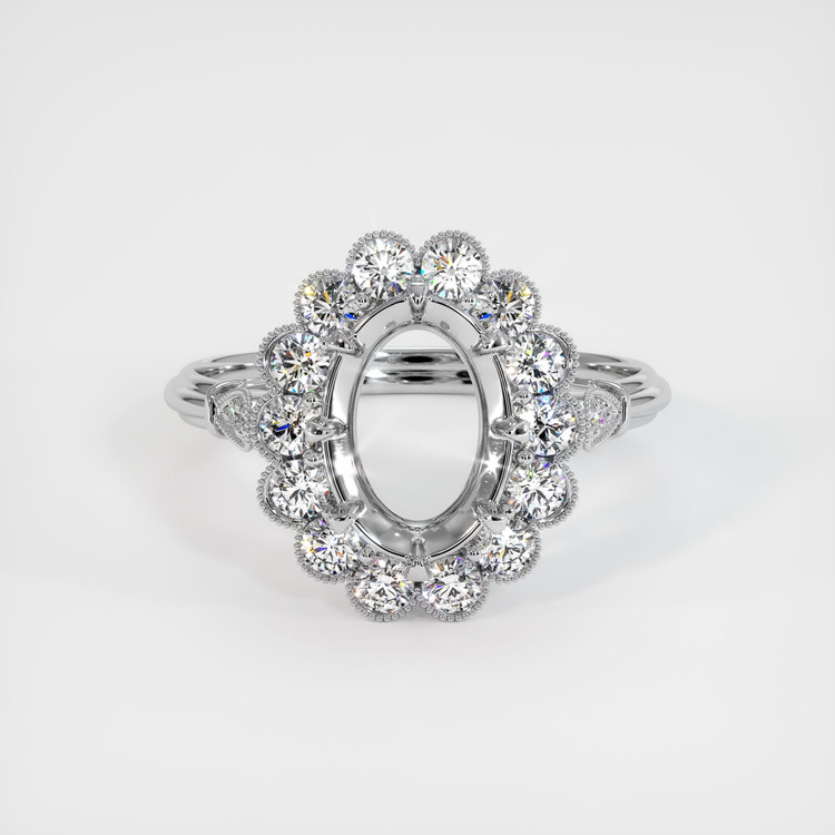 18K White Gold Antique Style Ring Setting