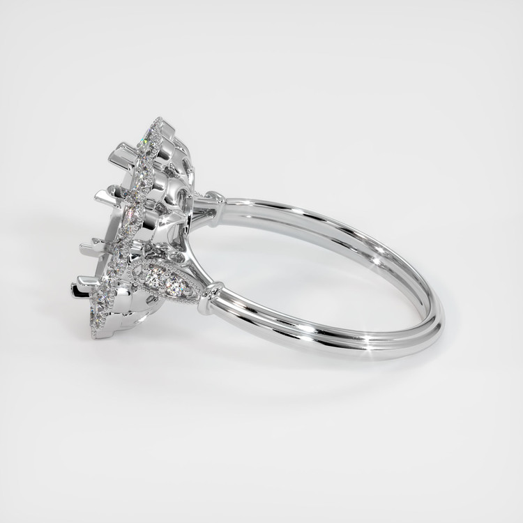 18K White Gold Antique Style Ring Setting