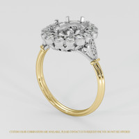 14K White & Yellow Antique Style Ring Setting Video