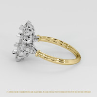 14K White & Yellow Antique Style Ring Setting Image
