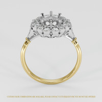 14K White & Yellow Antique Style Ring Setting Image