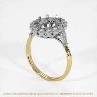 18K White & Yellow Antique Style Ring Setting Image