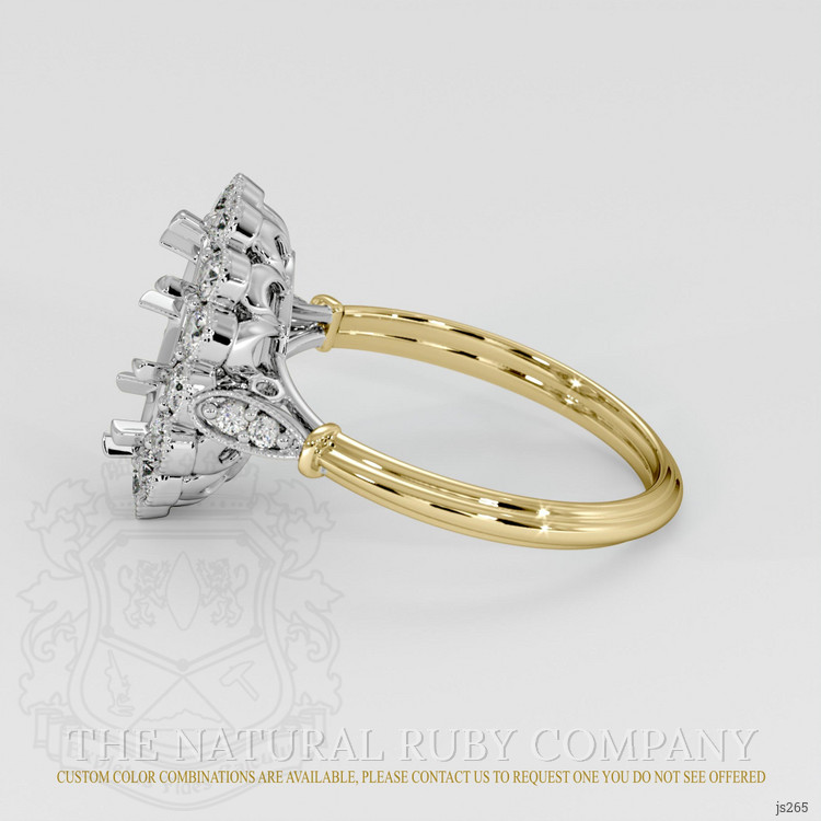 18K White & Yellow Antique Style Ring Setting