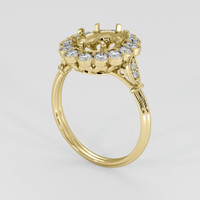 10K Yellow Gold Antique Style Ring Setting Video