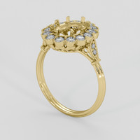 14K Yellow Gold Antique Style Ring Setting Video