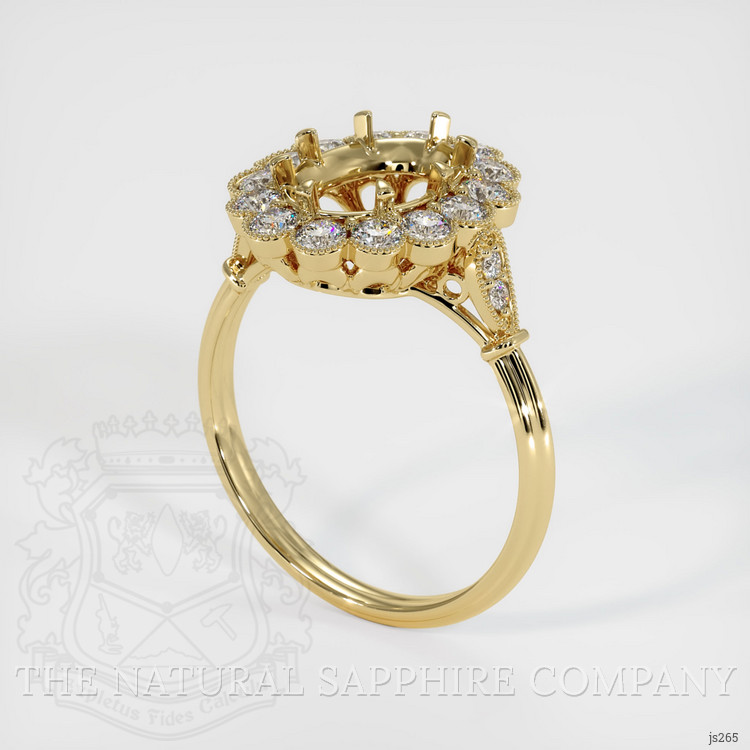 14K Yellow Gold Antique Style Ring Setting