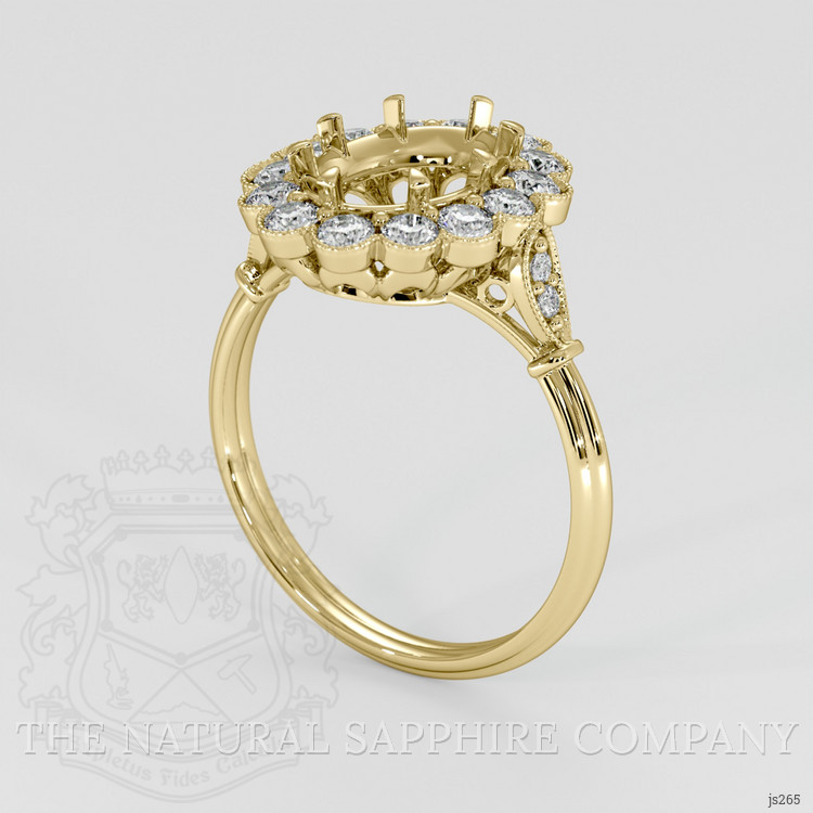 14K Yellow Gold Antique Style Ring Setting