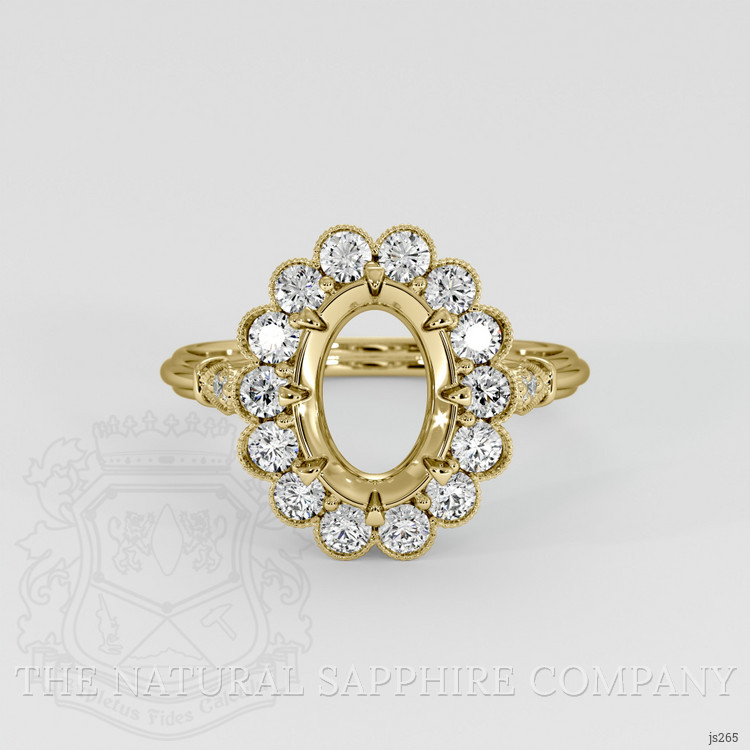 14K Yellow Gold Antique Style Ring Setting