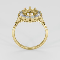 14K Yellow Gold Antique Style Ring Setting Image