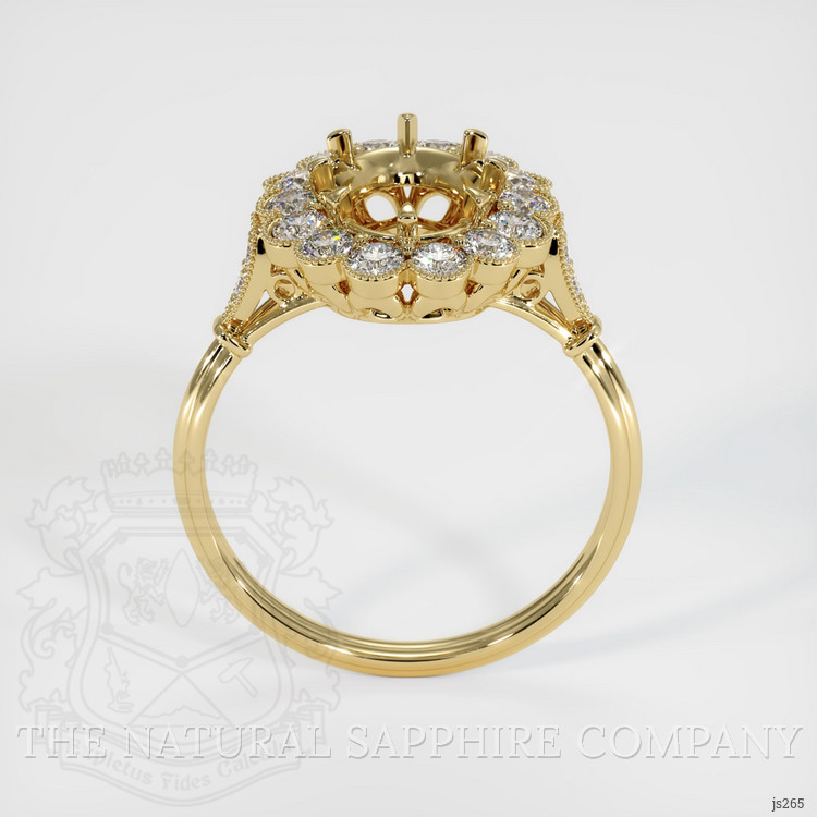 14K Yellow Gold Antique Style Ring Setting