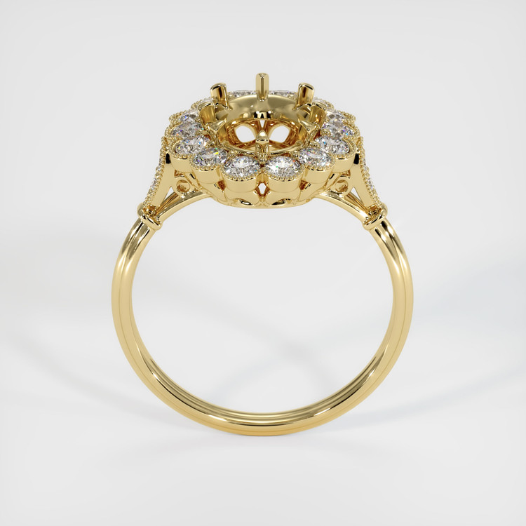 14K Yellow Gold Antique Style Ring Setting