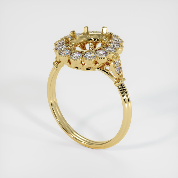 18K Yellow Gold Antique Style Ring Setting