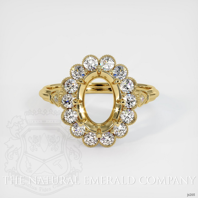 18K Yellow Gold Antique Style Ring Setting