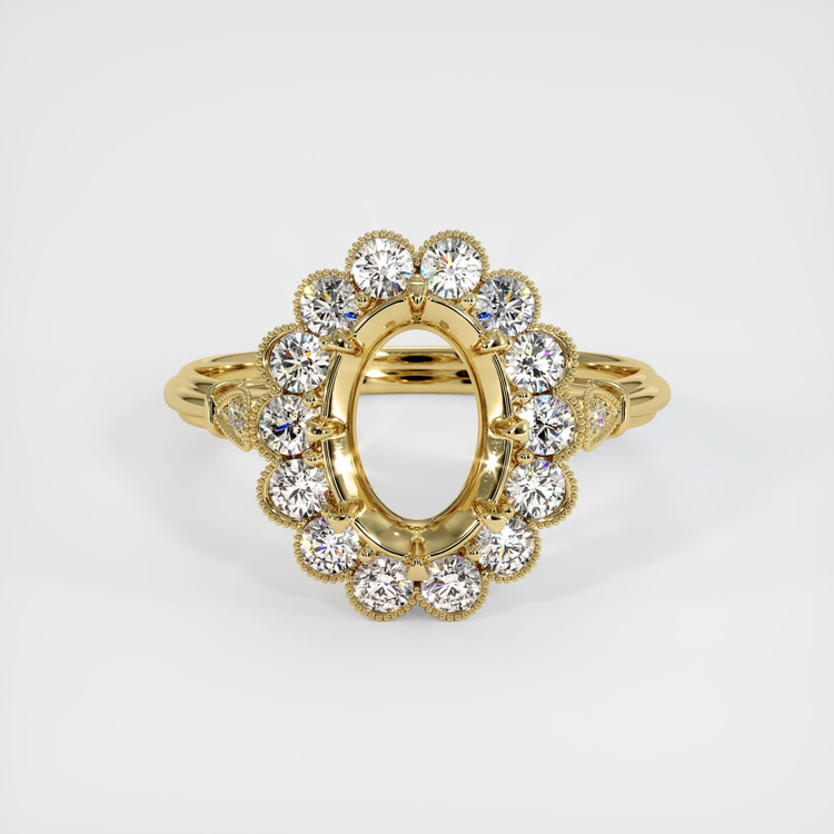 18K Yellow Gold Antique Style Ring Setting