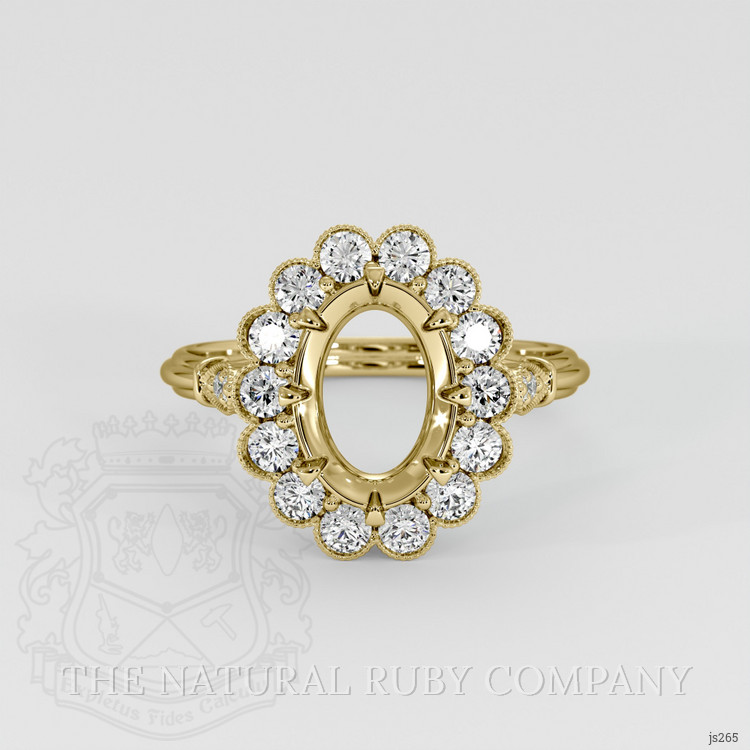 18K Yellow Gold Antique Style Ring Setting