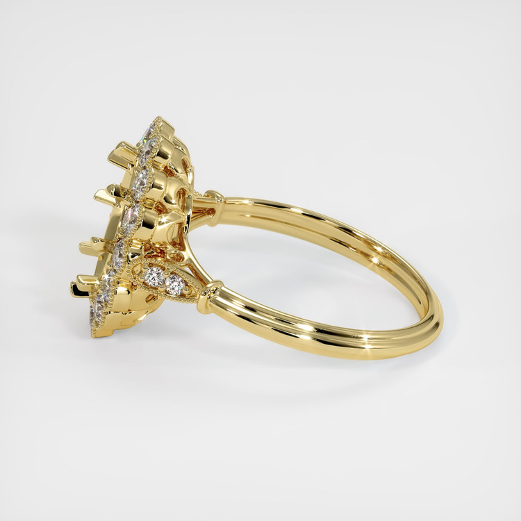 18K Yellow Gold Antique Style Ring Setting