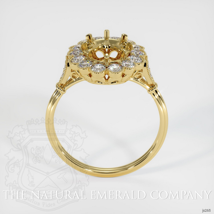 18K Yellow Gold Antique Style Ring Setting