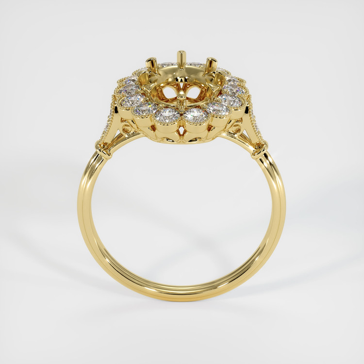 18K Yellow Gold Antique Style Ring Setting