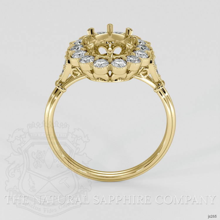 18K Yellow Gold Antique Style Ring Setting