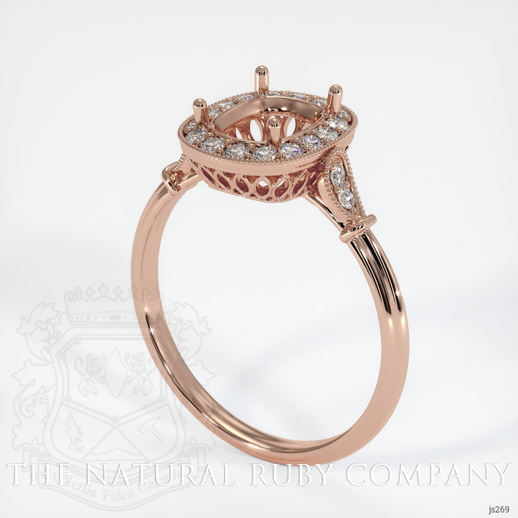 14K Rose Gold Antique Style Ring Setting