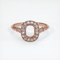 14K Rose Gold Antique Style Ring Setting Image