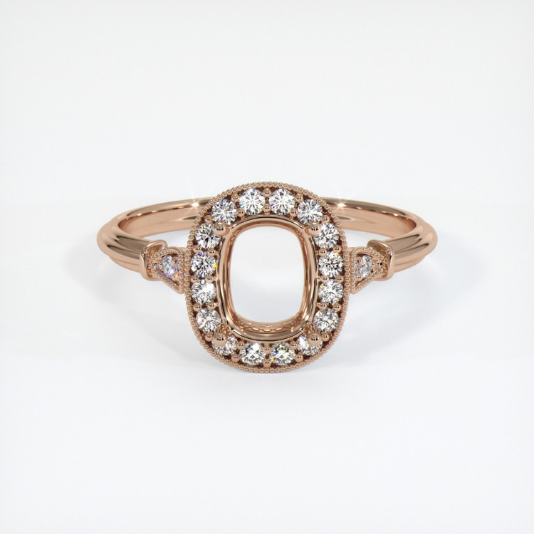 14K Rose Gold Antique Style Ring Setting