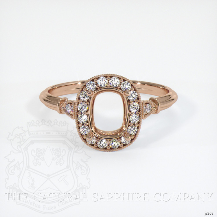 14K Rose Gold Antique Style Ring Setting