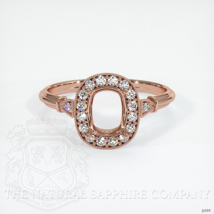 14K Rose Gold Antique Style Ring Setting