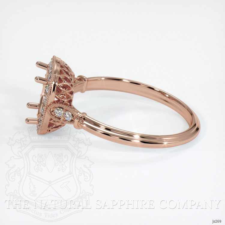 14K Rose Gold Antique Style Ring Setting
