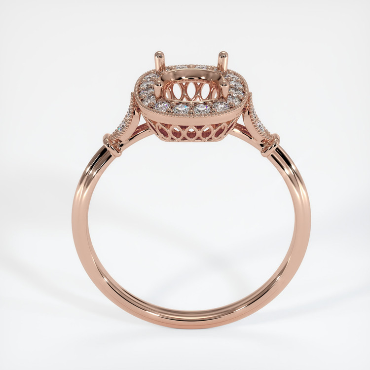 14K Rose Gold Antique Style Ring Setting