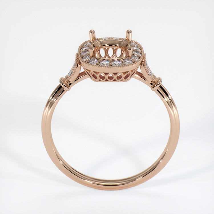 14K Rose Gold Antique Style Ring Setting