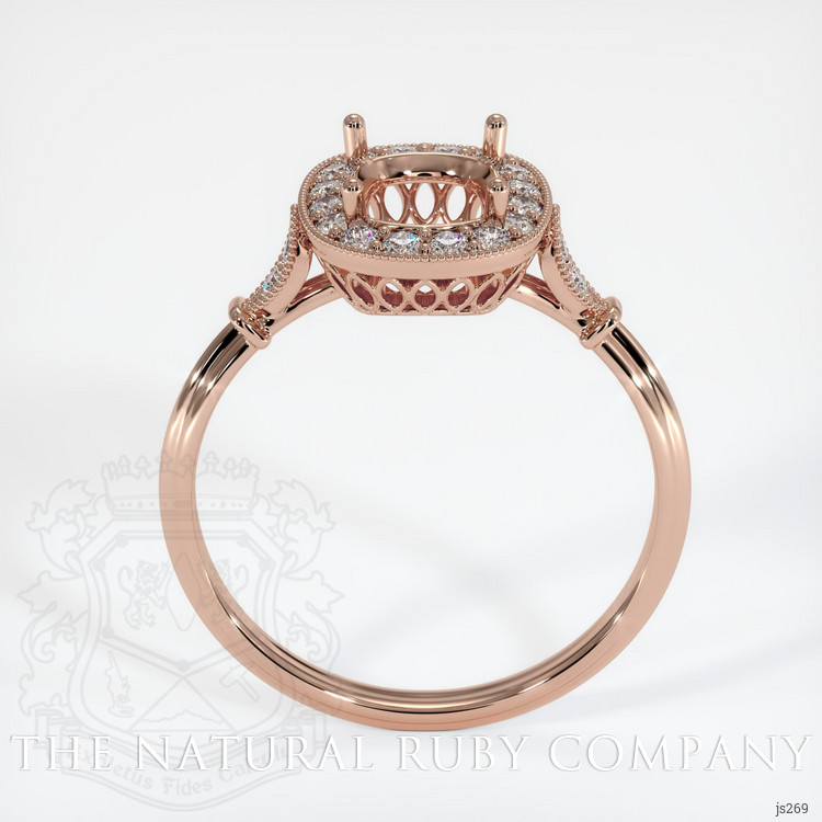 14K Rose Gold Antique Style Ring Setting