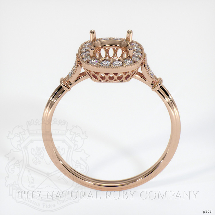 14K Rose Gold Antique Style Ring Setting