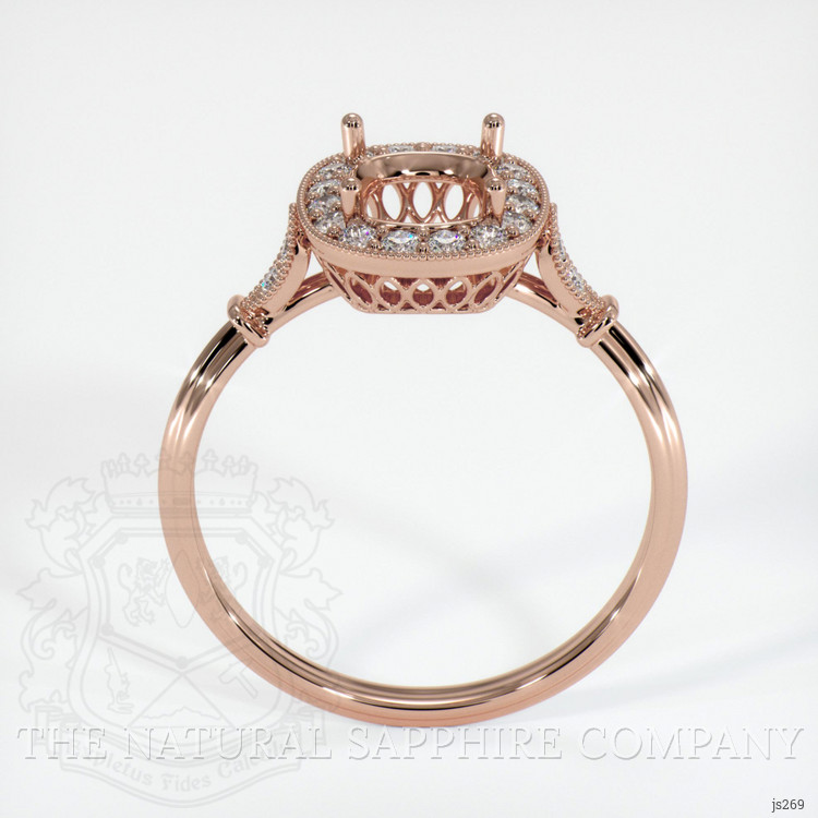14K Rose Gold Antique Style Ring Setting