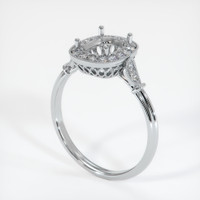 10K White Gold Antique Style Ring Setting Video