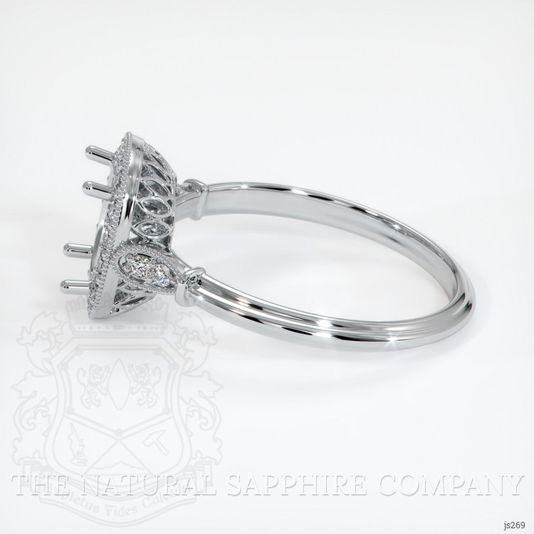 10K White Gold Antique Style Ring Setting