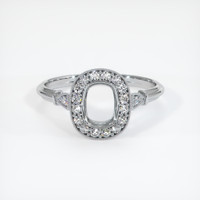 14K White Gold Antique Style Ring Setting Image