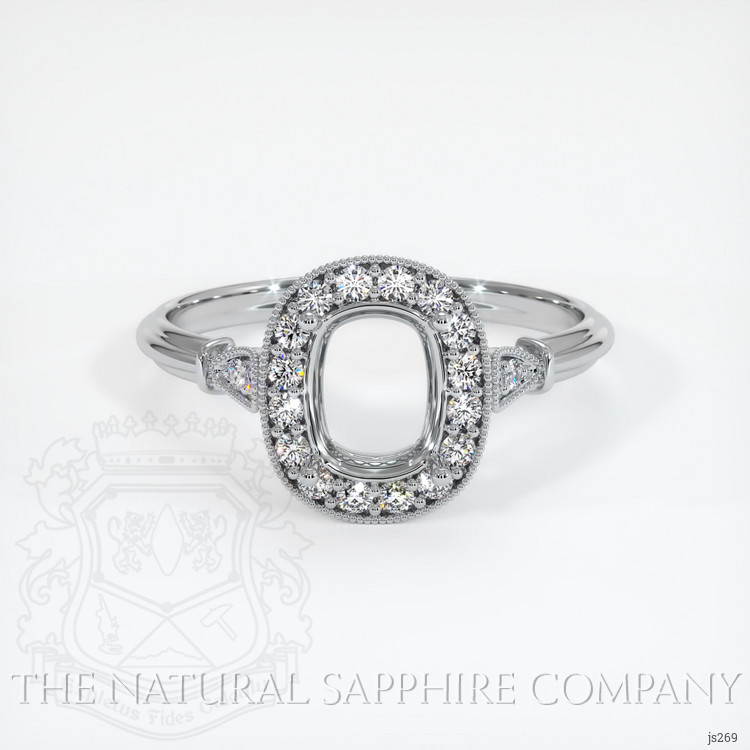 14K White Gold Antique Style Ring Setting