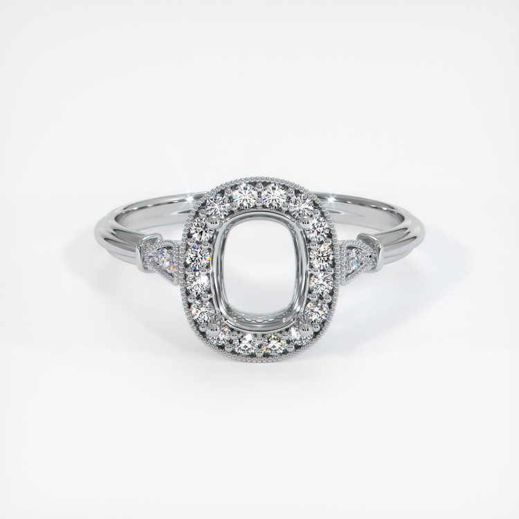 14K White Gold Antique Style Ring Setting