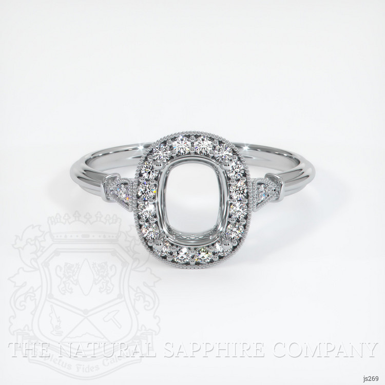 14K White Gold Antique Style Ring Setting