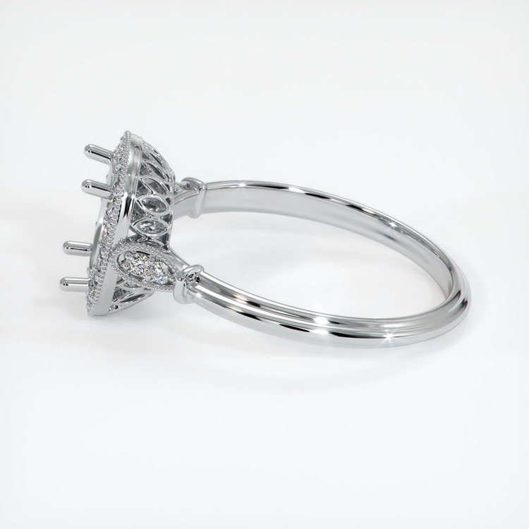 14K White Gold Antique Style Ring Setting