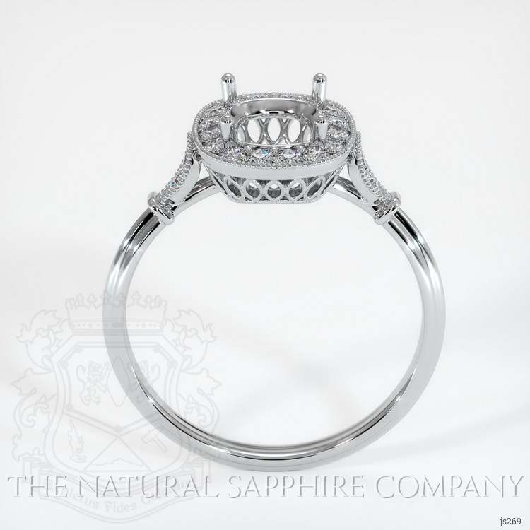 14K White Gold Antique Style Ring Setting