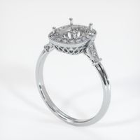 18K White Gold Antique Style Ring Setting Video