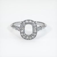 18K White Gold Antique Style Ring Setting Image