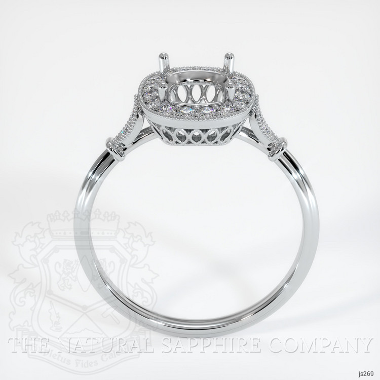 18K White Gold Antique Style Ring Setting