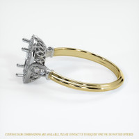 14K White & Yellow Antique Style Ring Setting Image