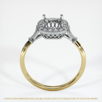 14K White & Yellow Antique Style Ring Setting Image