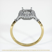 14K White & Yellow Antique Style Ring Setting Image